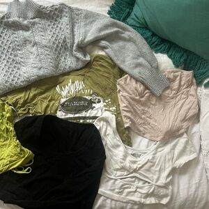 Gray Cable Knit Women's Sweater